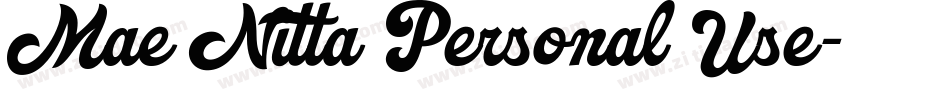 Mae Nitta Personal Use字体转换
